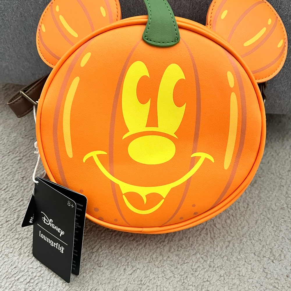 Loungefly Disney Pumpkin Orange Crossbody Bag